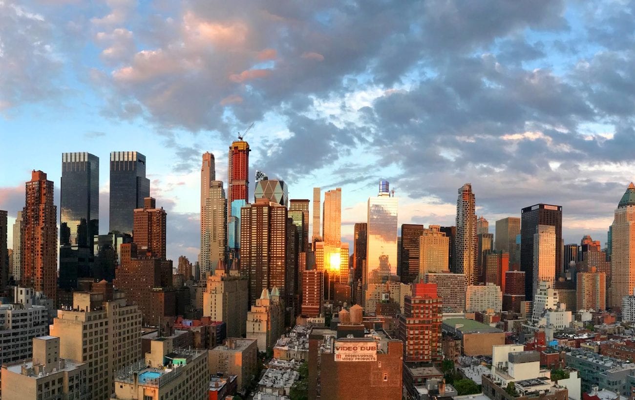 New York bei Sonnenuntergang